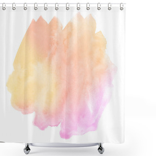 Personality  Multicolored Watercolor Stains In Pastel Colors With Natural Stains On A Paper Basis. Abstract Background With Unique Streaks Of Paint. Isolated Frame For Design. Shower Curtains