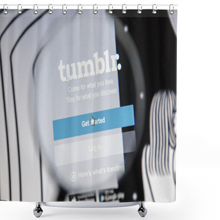 Personality  Tumblr Website Under A Magnifying Glass Shower Curtains