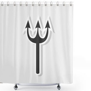 Personality  New And Creative Style Sticker On Background Devils Trident Shower Curtains