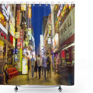 Personality  Restaurant Street In Central Seoul South Korea Shower Curtains