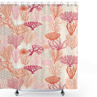 Personality  Vector Coral Texture Illustration Shower Curtains