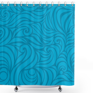 Personality  Waves. Seamless Background Shower Curtains