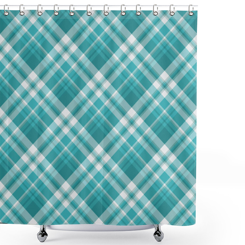 Personality  Check Plaid Seamless Pattern. Vector Background Of Textile Ornament. Flat Fabric Design. Tartan. Shower Curtains