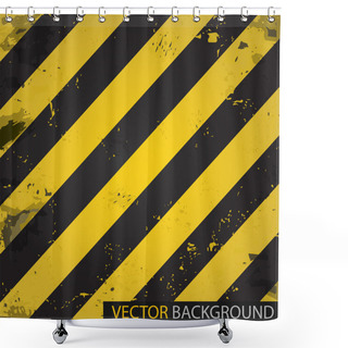 Personality  Hazard Stripes. Vector Background Shower Curtains