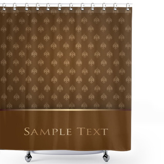 Personality  Damask Seamless Floral Pattern. Vintage Vector Illustration. Shower Curtains