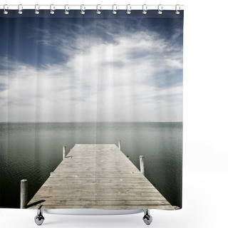 Personality  Albufera Lake View Shower Curtains