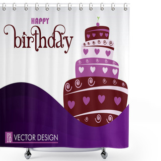 Personality  Happy Birthday Design Shower Curtains