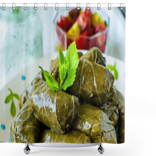 Personality  Stuffed Vine Leaves Shower Curtains