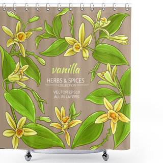 Personality  Vanilla Vector Frame Shower Curtains