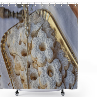 Personality  Typical Sweet Of Genoa, Italy, Called Canestrello Shower Curtains