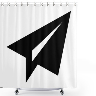 Personality  Paperplane Plane Solid Icon In Solid Style Shower Curtains