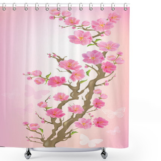 Personality  Flowering Branch Shower Curtains