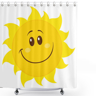 Personality  Smiling Yellow Simple Sun Cartoon  Shower Curtains