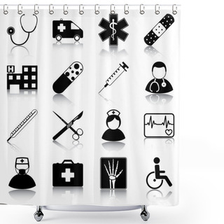 Personality  Medical Icons Shower Curtains