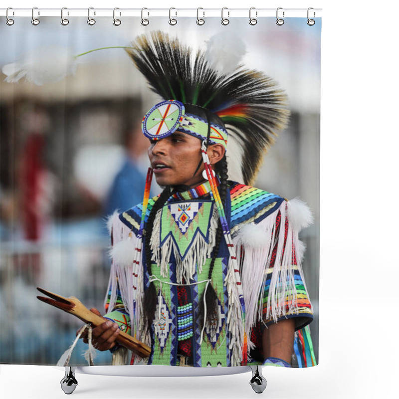 Personality  America, Beads, Dance, Dancing, Fairgrounds, Feathers, Idaho, Indian, Julymash, Native Americans, Pow Wow, Powwow, Regalia, Reservation Shower Curtains