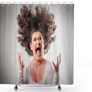 Personality  Furious Woman Shower Curtains