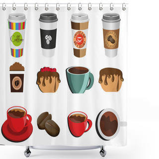 Personality  Coffee Is A Delicious Drink. This Cool Design With The Theme Of Coffee Is The Perfect Birthday Or Christmas Present And People Who Love Coffee And Caffeine.  Shower Curtains