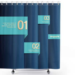 Personality  Vector Blue Background With Numbers. Shower Curtains