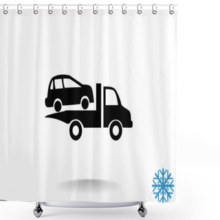 Personality  Tow Truck Icon Shower Curtains