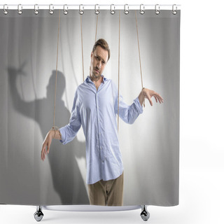 Personality  Man On Manipulating Ropes Shower Curtains