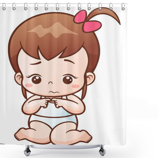 Personality  Cartoon Cute Baby Shower Curtains