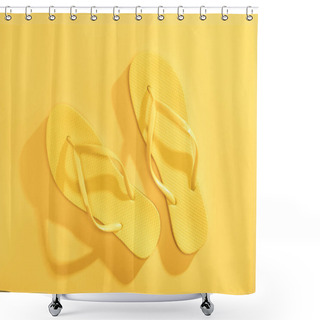 Personality  Comfortable Yellow Flip-flops  Shower Curtains