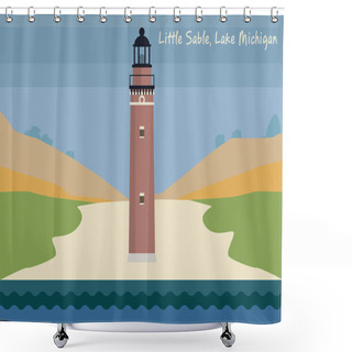 Personality  Little Sable Point Light Shower Curtains