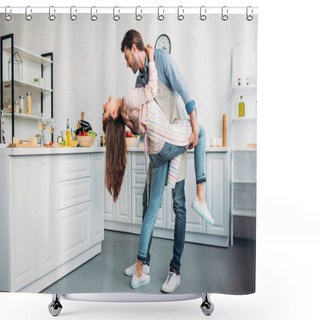Personality  Couple Dancing Tango Together In Kitchen Shower Curtains
