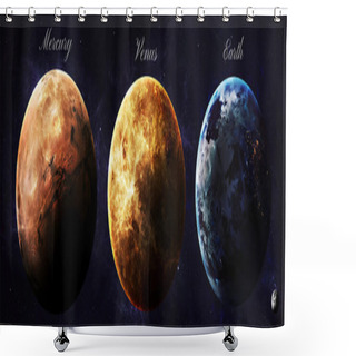 Personality  The Solar System Planets Shot From Space Showing All They Beauty. Extremely Detailed Image, Including Elements Furnished By NASA. Other Orientations And Planets Available. Shower Curtains