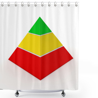Personality  Multicolour Pyramid Chart - Three Levels Shower Curtains