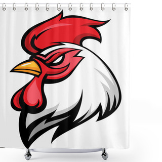 Personality  Angry Rooster Shower Curtains