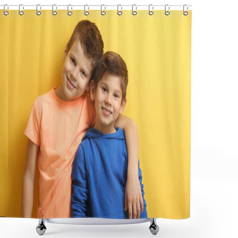 Personality  Cute Little Brothers  Shower Curtains