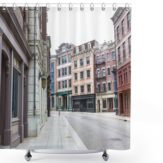 Personality  Empty Street Of Old Town Shower Curtains
