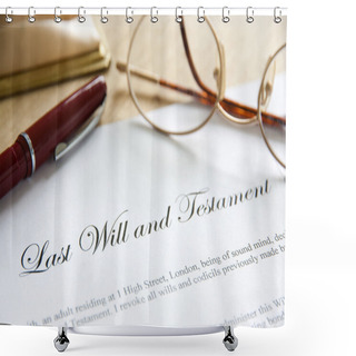 Personality  Last Will And Testament Shower Curtains