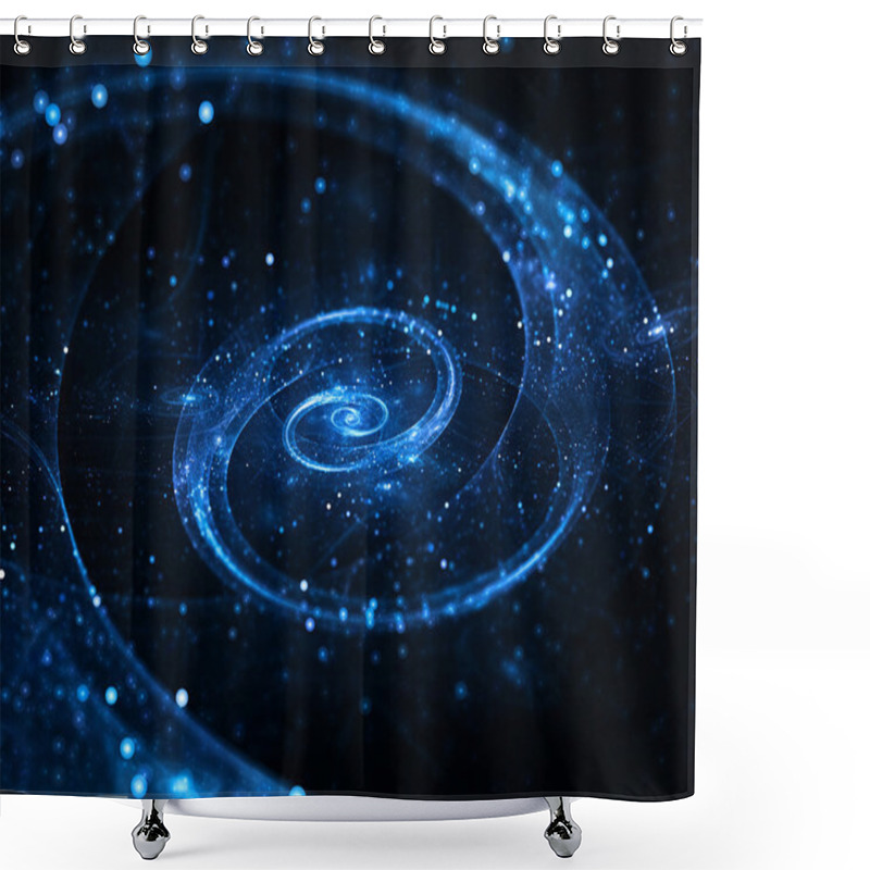 Personality  Spiral galaxy in deep space shower curtains