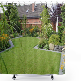 Personality  Lawn In The Garden Shower Curtains