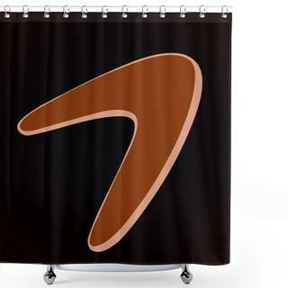 Personality  Boomerang In Flight. Vector Drawing Shower Curtains