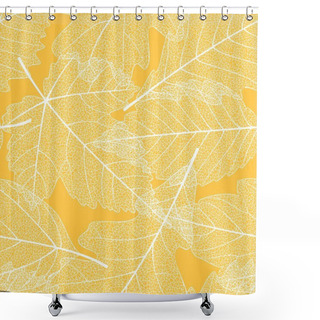 Personality  Seamless Autumn Leaves Pattern Shower Curtains