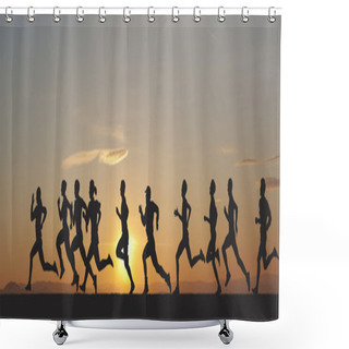Personality  Marathon Shower Curtains