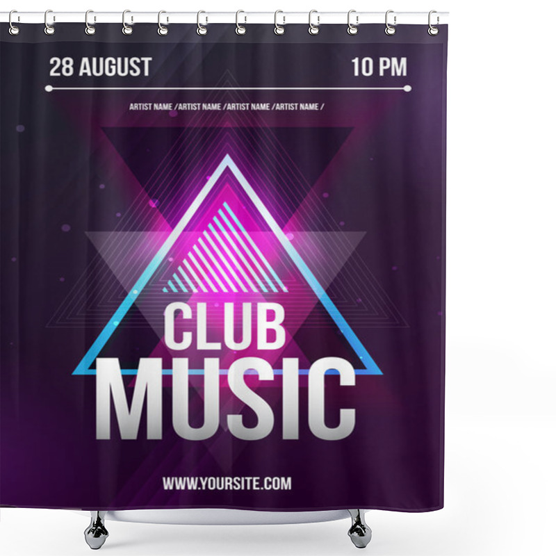 Personality  Club Music Flyer Shower Curtains