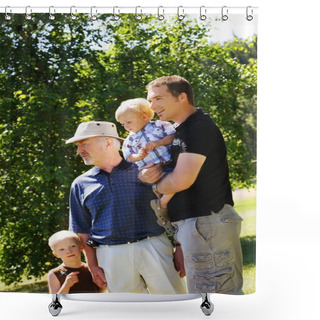 Personality  Three Generations Shower Curtains