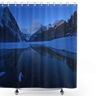 Personality  Winter Morning At Lake Louise With Snow Shower Curtains