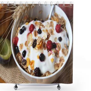 Personality  Muesli With Yogurt,healthy Breakfast Rich In Fiber Shower Curtains