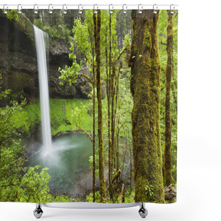 Personality  South Falls In The Silver Falls State Park, Oregon, USA Shower Curtains