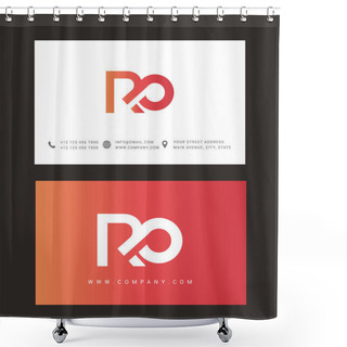 Personality  R & O Letter Logo Icon Shower Curtains