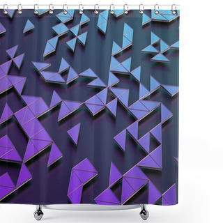 Personality  Abstract 3D Rendering Of Geometric Surface Shower Curtains