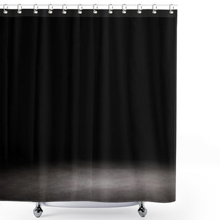 Personality  Grey Shabby Wooden Material On Black Shower Curtains