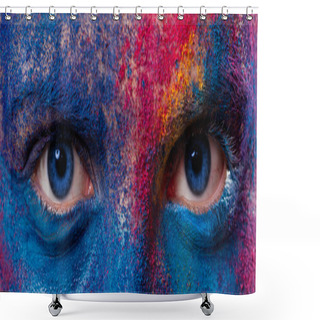 Personality  Eyes Of Woman With Paint Make-up Shower Curtains