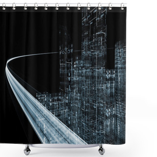 Personality  Virtual Highway Shower Curtains