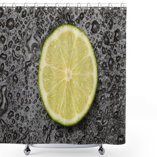 Personality  Fresh Lime Slice Shower Curtains